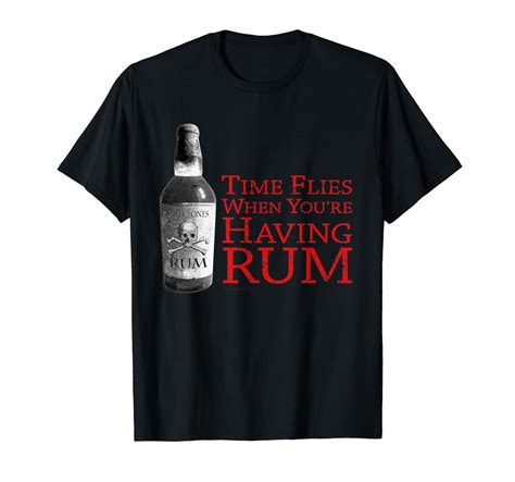 Time Flies When You Re Having Rum Funny Pirate T Shirt Elnovelty