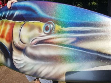 Custom Surfboard Aerographics Johnspurgeon Airbrush Surfboard