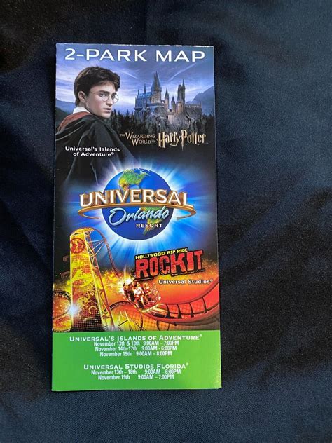 Universal Studios Orlando Florida Theme Park Guide Map Harry