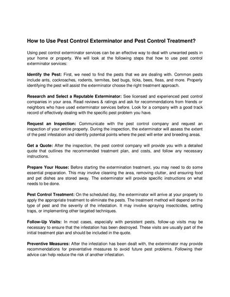 Ppt How To Use Pest Control Exterminator And Pest Control Treatment Powerpoint Presentation