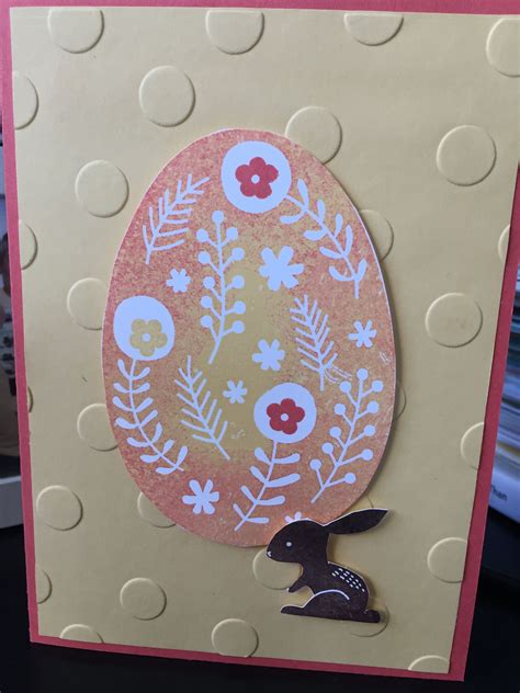 Easter card using stampin up Hello Easter stamp set | Easter cards, Cards, Spring cards