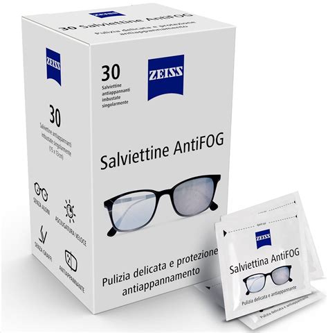 ZEISS Salviette Pulisci Occhiali Da Vista E Lenti Ottiche ANTIFOG 120