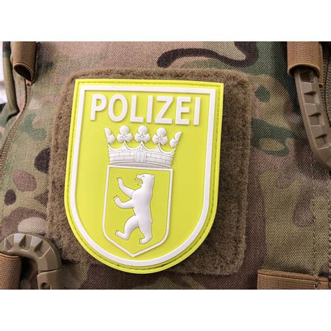 Jtg Functional Badge Patch Polizei Berlin Signalyellow Logo White