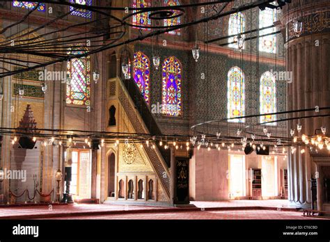 Mihrab And Minbar Sultan Ahmed Mosque Sultanahmet Istanbul Turkey