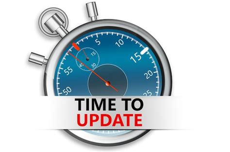 Premium Photo Time To Update Banner On Stopwatch