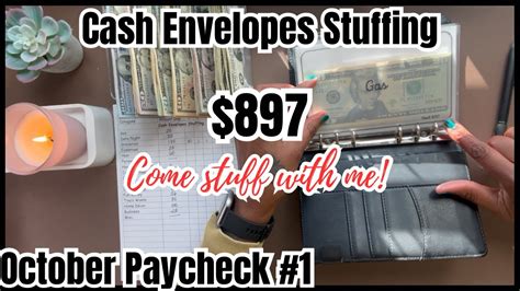 Cash Envelopes Stuffing 897 October Paycheck 1 Come Stuff With