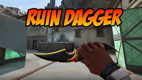 RUIN KNIFE SKIN GAMEPLAY RUIN DAGGER VALORANT RUIN SKINS YouTube