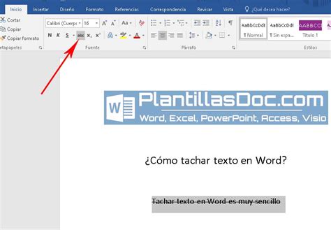 Como Tachar Texto En Word Plantillasdoc