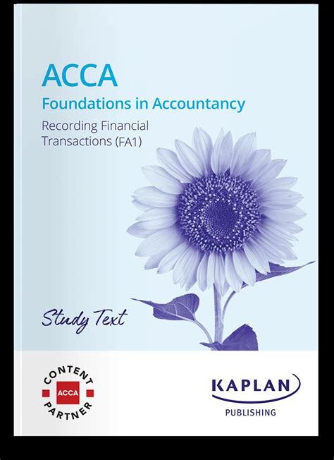 Study Text For Acca Recording Financial Transactions Fa Kaplan