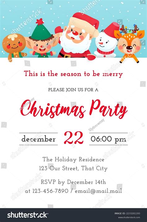 Christmas Party Invitation Clipart