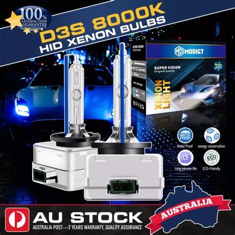 D3S HEADLIGHT KIT Bulbs 8000K Cold White Replace LED HID Xenon