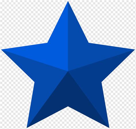 Estrela 3d Azul Png Pngwing