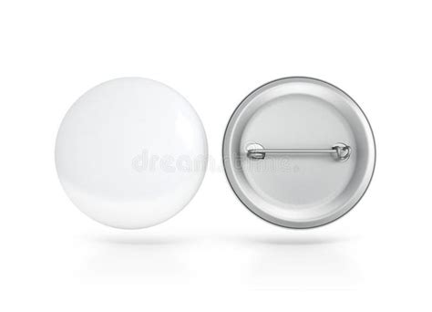 Blank White Button Badge Mockup