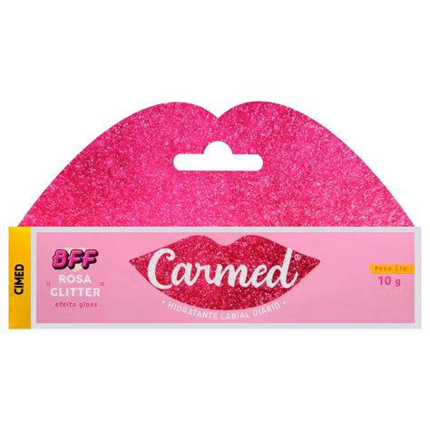 Carmed Bff Rosa Glitter Efeito Gloss 10g Cimed DOT G