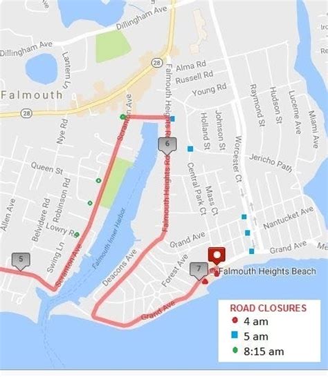 Falmouth Road Race 2018 Guide Route Traffic Restrictions More