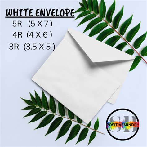 WHITE ENVELOPE SIZE 5R, 4R , 3R (70 GSM PAPER) 10 pcs per pack | Lazada PH