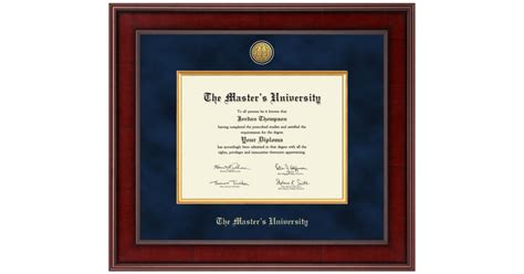 The Masters University Diploma Frame Church Hill Classics