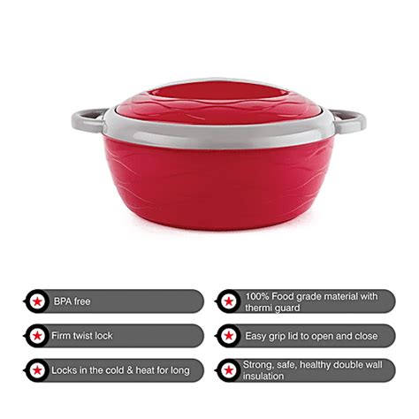 Buy Cello Hot Flavour Casserole With Inner Steel Set Of Pink Online At Best Price Of Rs