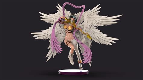 Angewomon Digimon 3D Model 3D Printable CGTrader