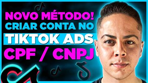 Como Criar Conta No Tiktok Ads Sem Cnpj Passo A Passo Atualizado Youtube