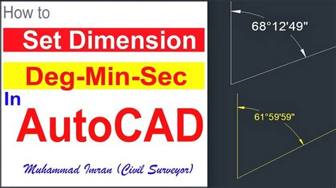 How To Set Deg Min Sec Angular Dimension Style In AutoCAD YouTube