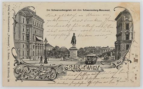 Gruß aus Wien Der Schwarzenbergplatz mit dem Schwarzenberg Monument