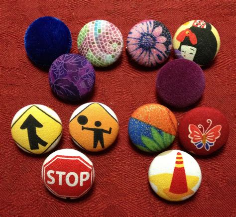 Making Fabric Covered Button Brooches