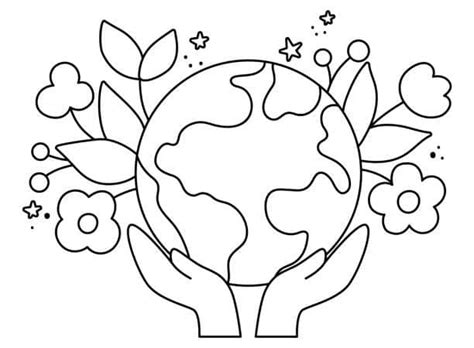 Earth Day Coloring Pages Kids