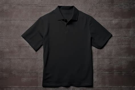 Maqueta Realista De Maqueta De Camisa Polo Negra Masculina Foto Premium