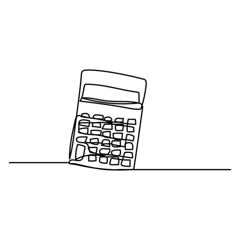 Flat Continuous Line Calculator Logo Design 46971511 Vector Art At Vecteezy