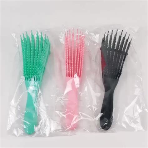 Hcs Hair Paddlen Scalp Massage Comb Hairbrush Bristle Nylon Women Wet Curly Detangle Hair Brush