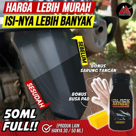 Penghitam Body Kasar Motor Mobil Top Dark Black Magic Permanen 30ml