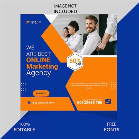 Premium Vector Social Media Marketing Template