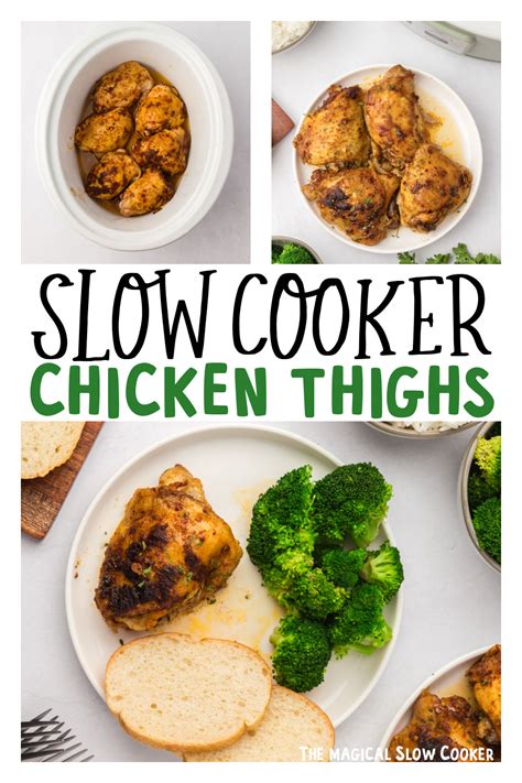 Slow Cooker Chicken Thighs - The Magical Slow Cooker