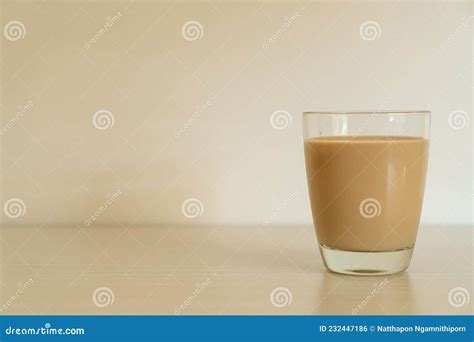 Coffee Latte Glass With Ready To Drink Coffee Bottles Stock Photo