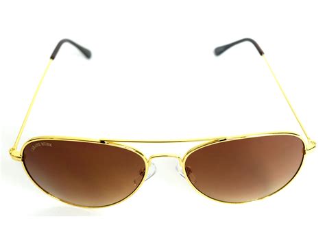 Gold Metal Frame Aviator Sunglasses With Gradient Brown Urbane Muse