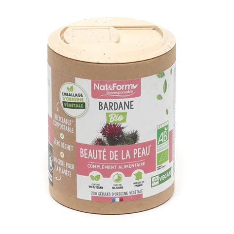 Nat et Form Ecoresponsable Bardane bio gélules Peau grasse