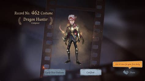 New Survivor Composer S S Tier Limited Costume Dragon Hunter Duo Hunters Identity V Youtube