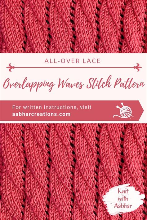 Overlapping Waves Stitch Pattern Free Knitting Pattern Stitch