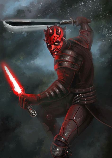 Darth Maul Con El Darksaber Darth Maul Clone Wars Star Wars Sith Star