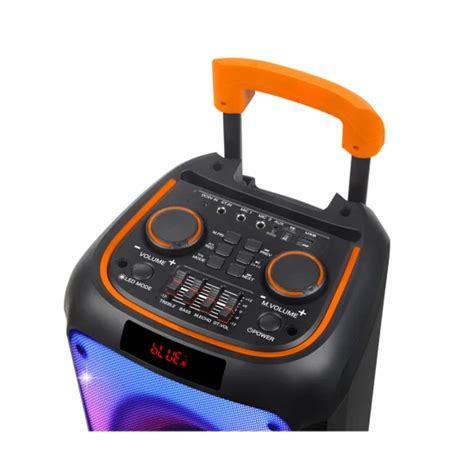 Ndr Dual Inch Trolley Speakers With Led Lights And Wireless