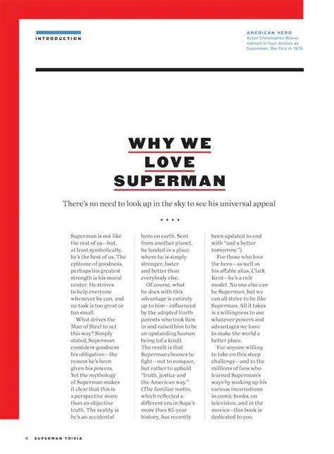 Superman Big Book Of Trivia Magazine Now Available Superman Homepage