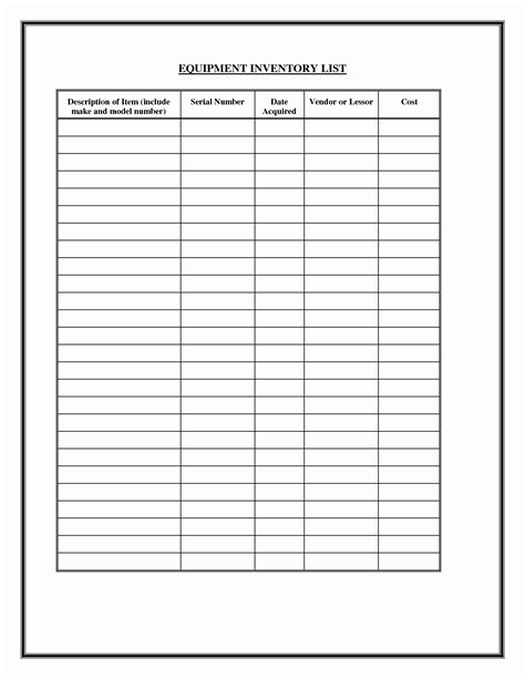 Printable Blank Inventory Spreadsheet Inventory Spreadshee blank printable inventory sheet ...