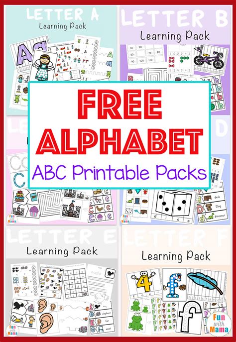 Free Printable Packs Fun With Mama Abc Printables Alphabet Hot Sex Picture