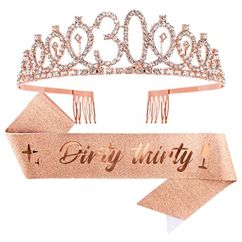 Th Birthday Sash Rhinestone Tiara Kit Dirty Thirty Happy Th