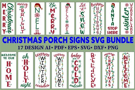 Christmas Porch Sign Svg Design Bundle Graphic By Svg Design Store