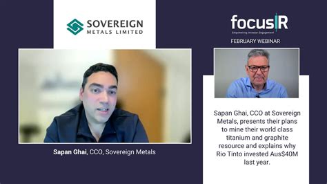 Sovereign Metals Sapan Ghai Highlights A Rutile Supply Crisis And Sets