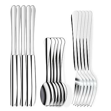 Isolated White Vector Illustration Of Cutlery Set Knives Forks And