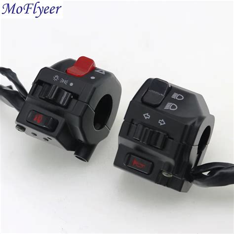 Moflyeer Motorcycle Handlebar Switch 7 8inch 22mm 1 Pair Headlight