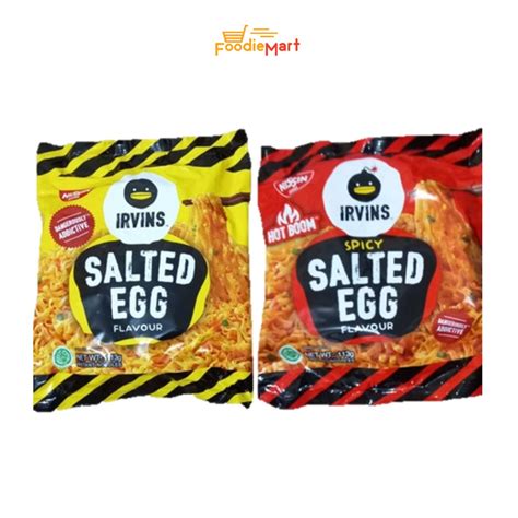 Foodiemart [halal] [ready Stock] Nissin X Irvins Salted Egg Ramen 113g X 1 Pkt Spicy Instant